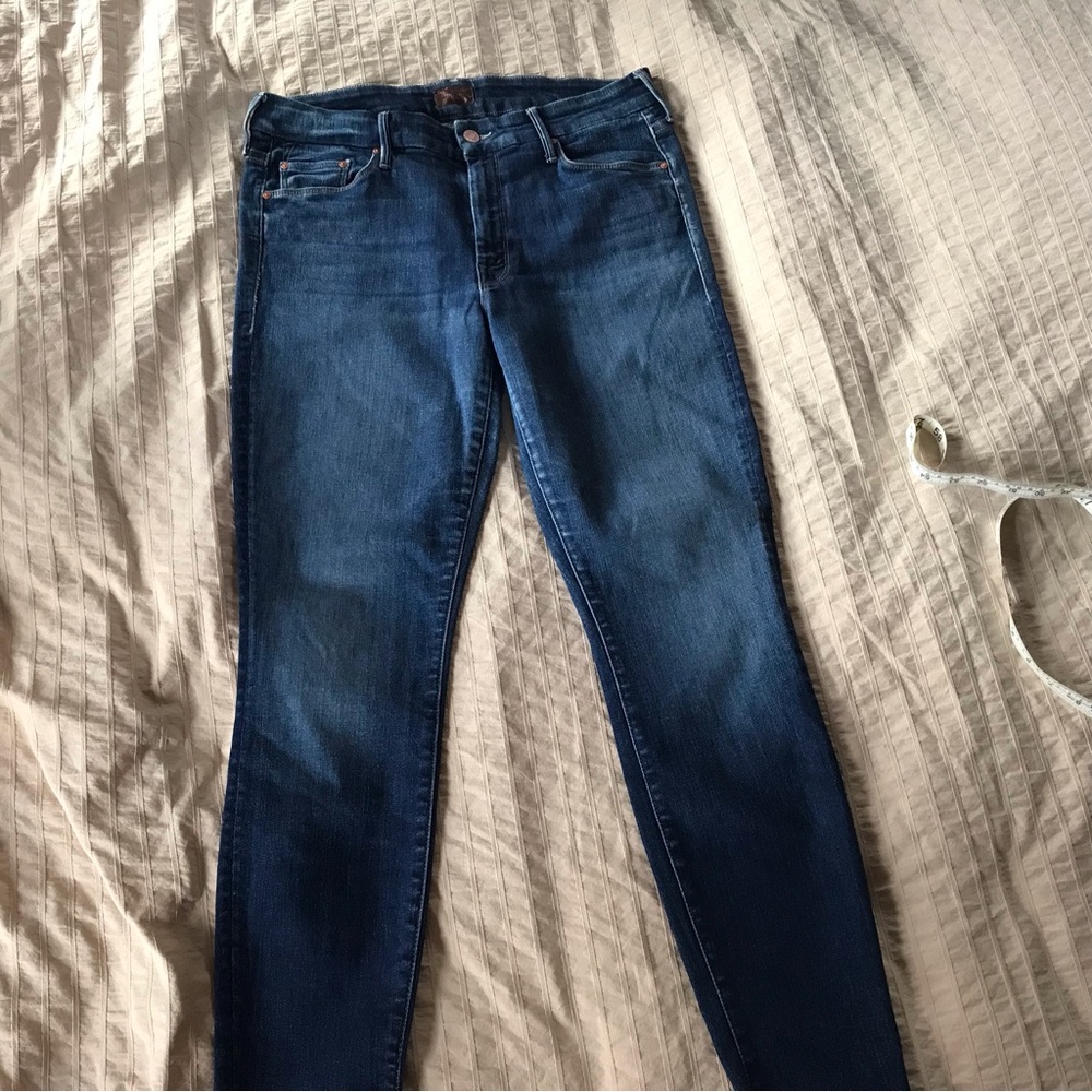 MOTHER Dark Blue Skinny Jeans
